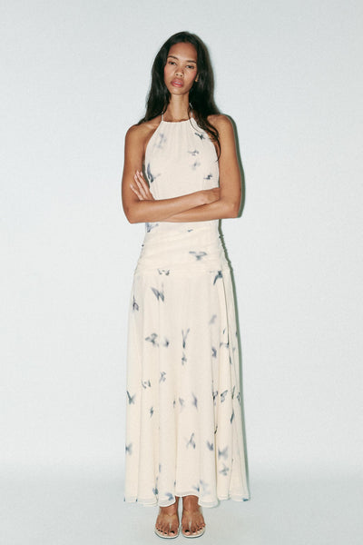 Elyra™ | Papillon Halter Maxi Dress