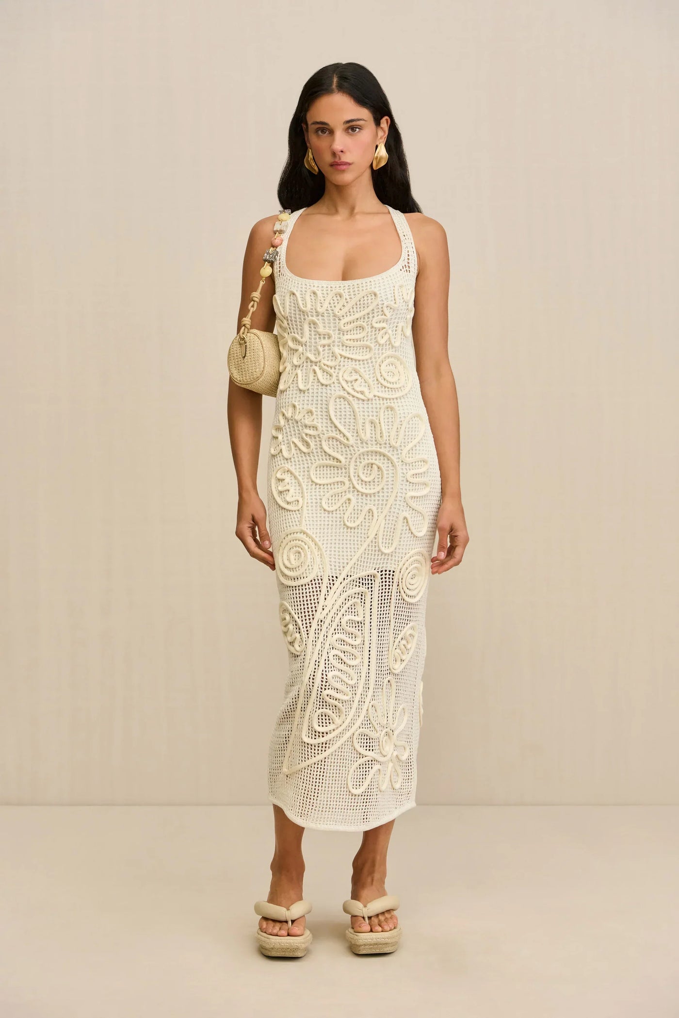 Lara™ | Crochet Bloom Maxi Dress