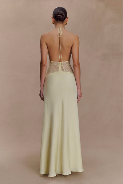 Kalira™ | Satin Lace Maxi Dress
